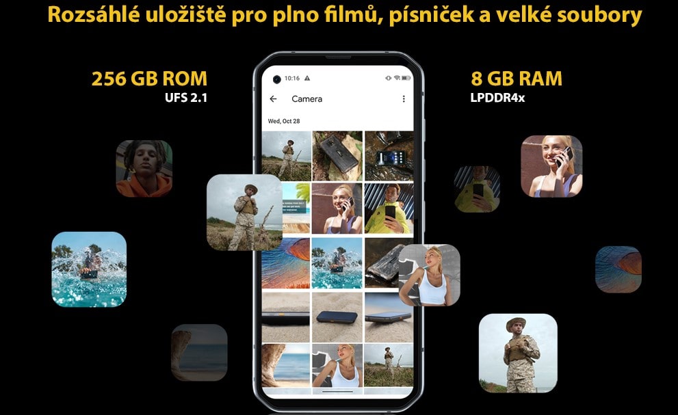 Odolný telefon iGET Blackview GBL6000 Pro kapacita paměti